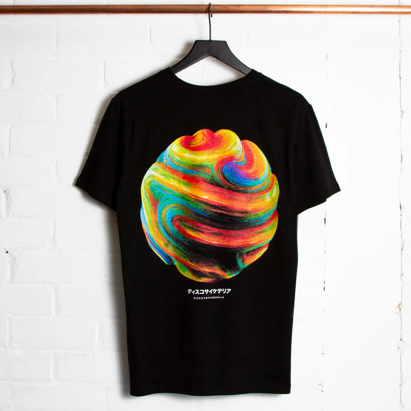 018 Disco Psychedelia Back Print - Tshirt - Black