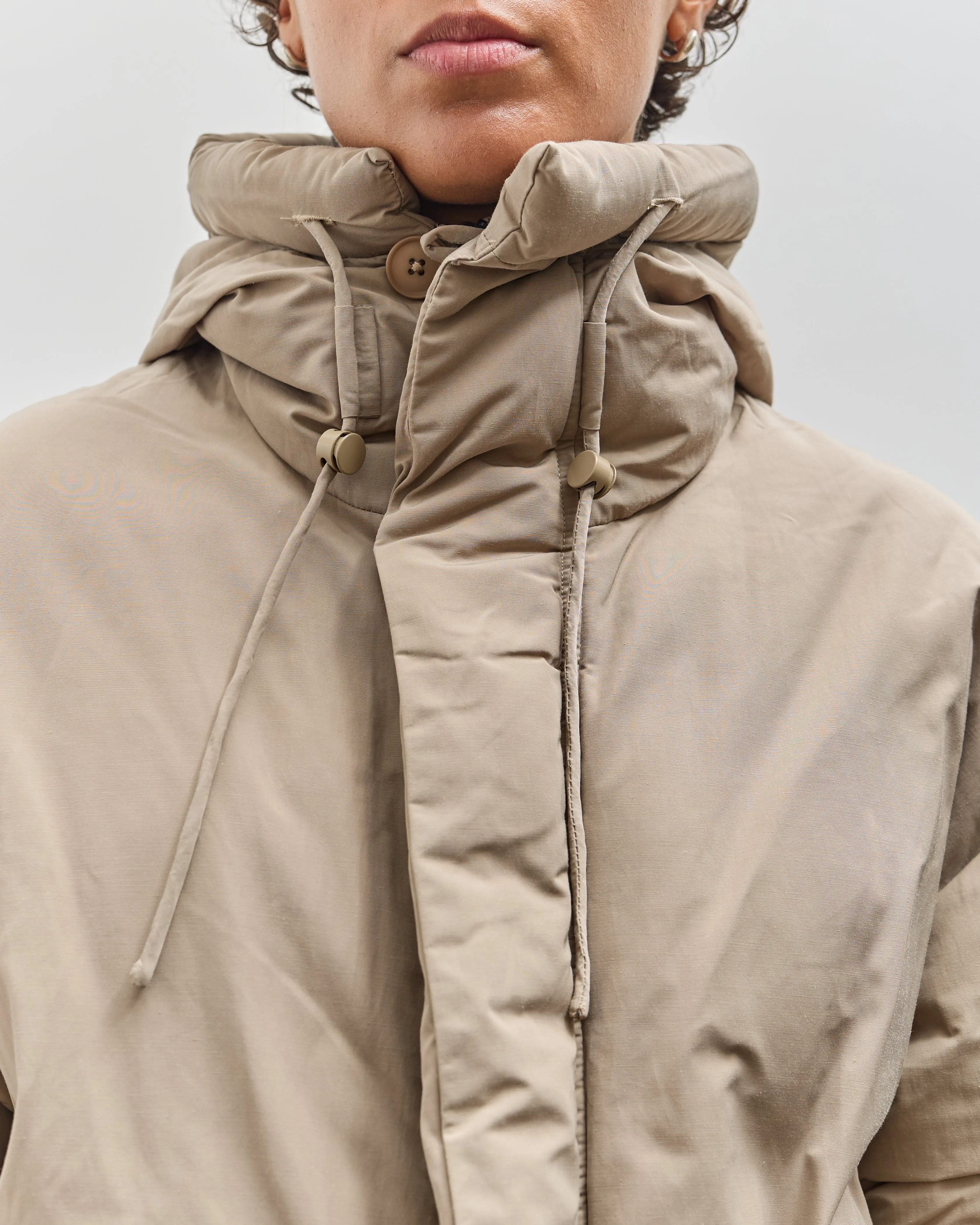 7115 by Szeki Hooded Puffer, Taupe