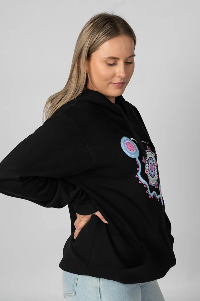 A Woman's Connection Black Premium Cotton Blend Unisex Hoodie