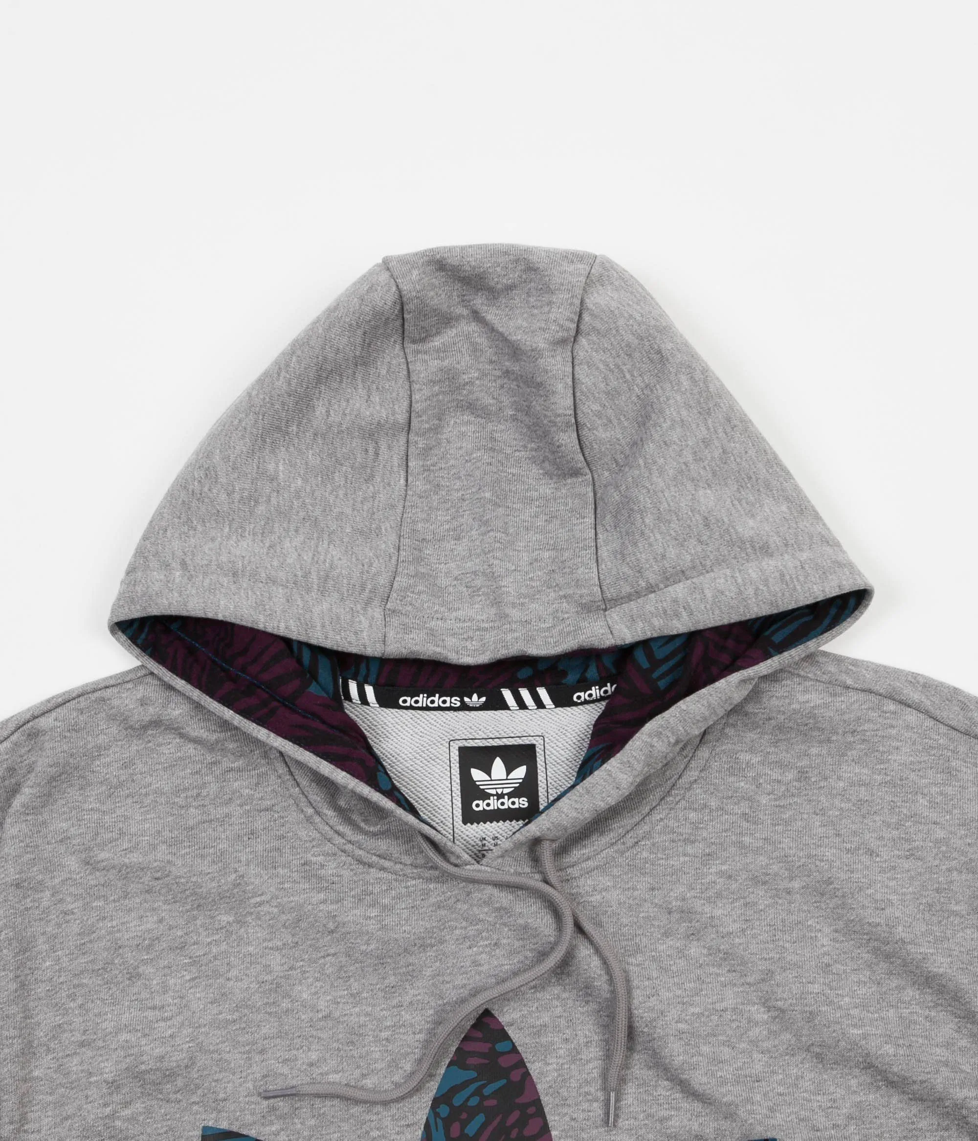 Adidas Clima 3.0 Palm Hoodie - Core Heather / Blue Night / Red Night / Black