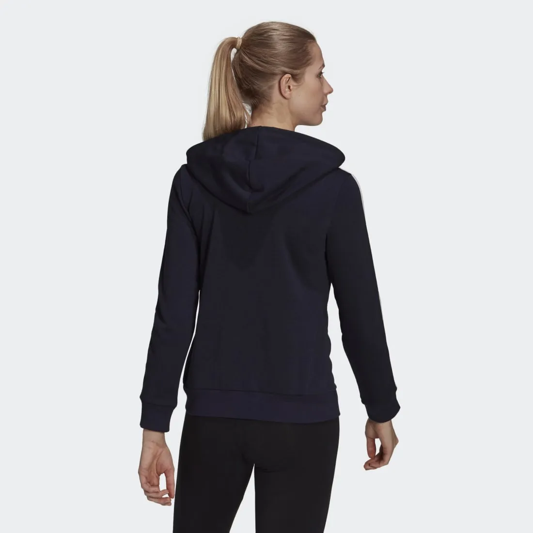 adidas Essentials French Terry 3-Stripes Full-Zip Women's Hoodie