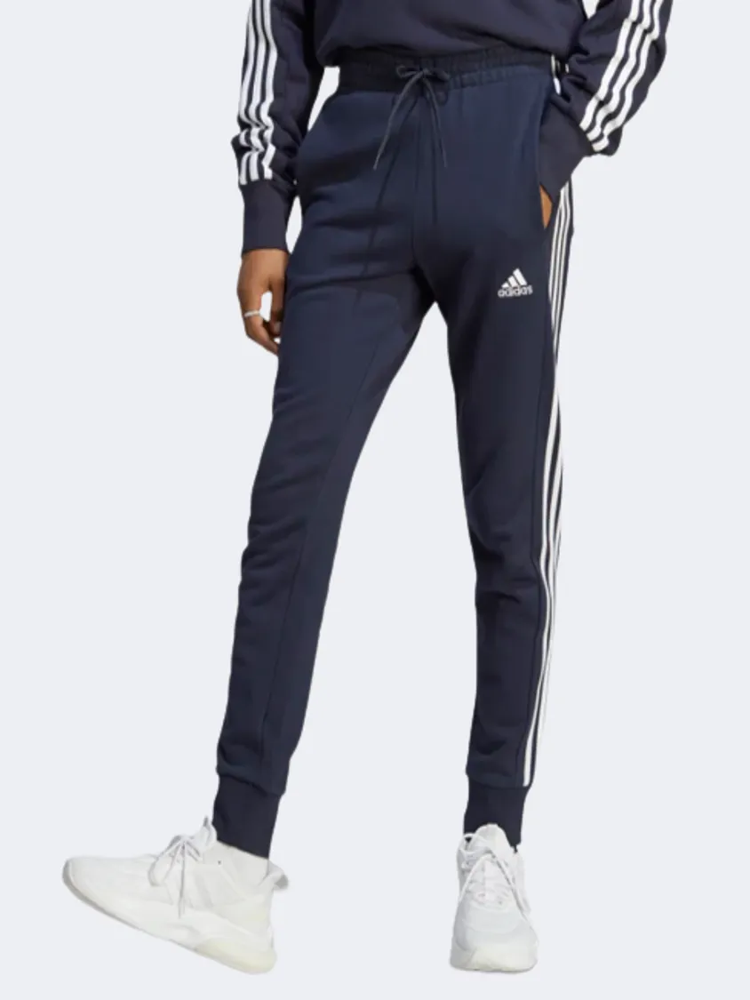 Adidas Essentials French Terry Tapered Cuff 3-Stripes Men Sportswear Pant Legend Ink