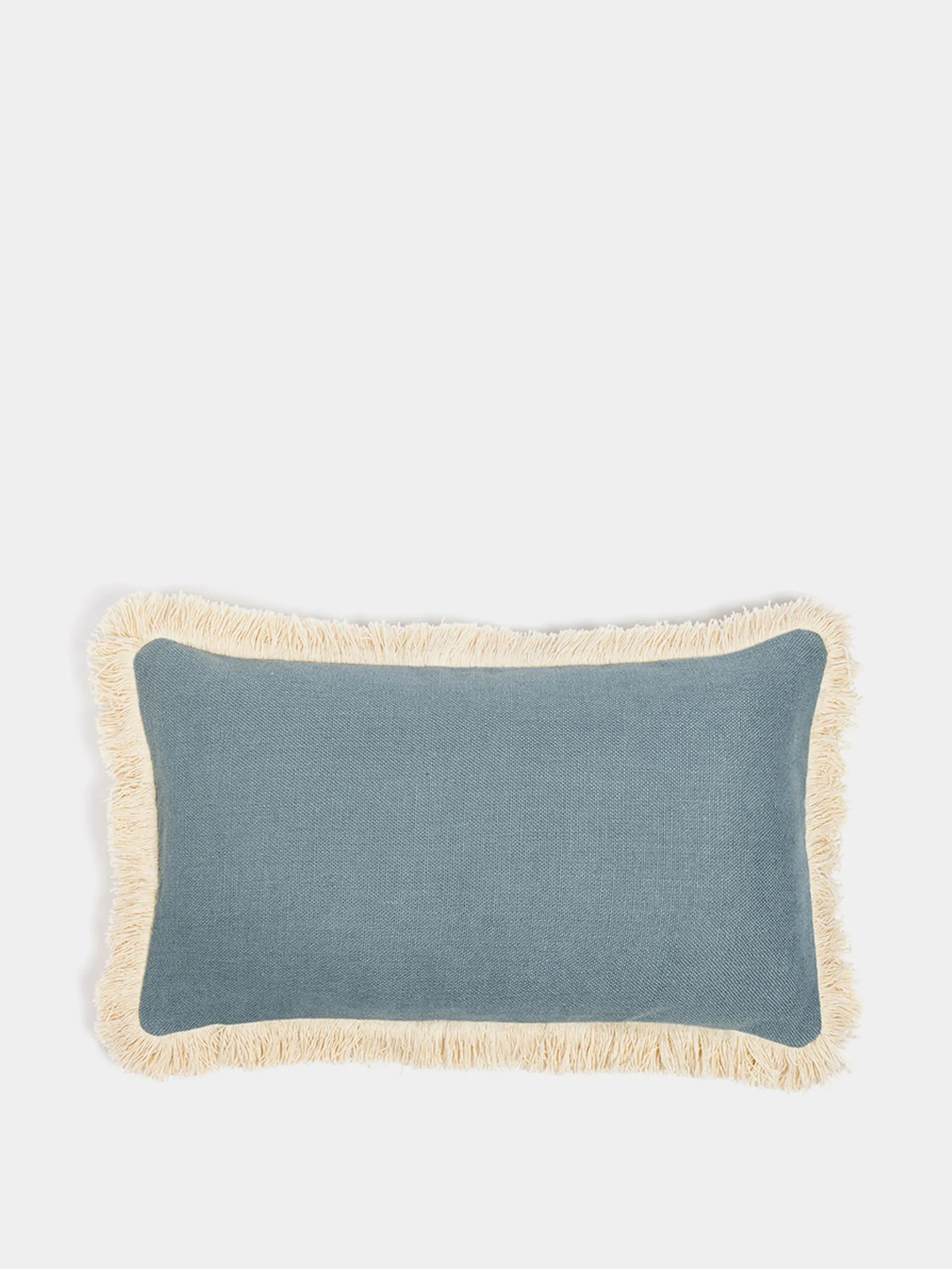 Alfie linen scatter cushion in airforce blue