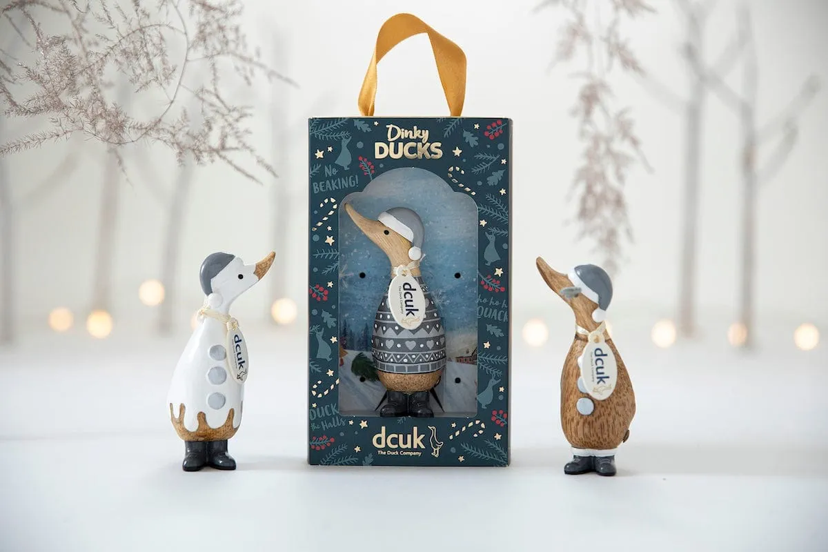 Alpine Dinky Wooden Christmas Ducks in Gift Boxes - Choice of Design