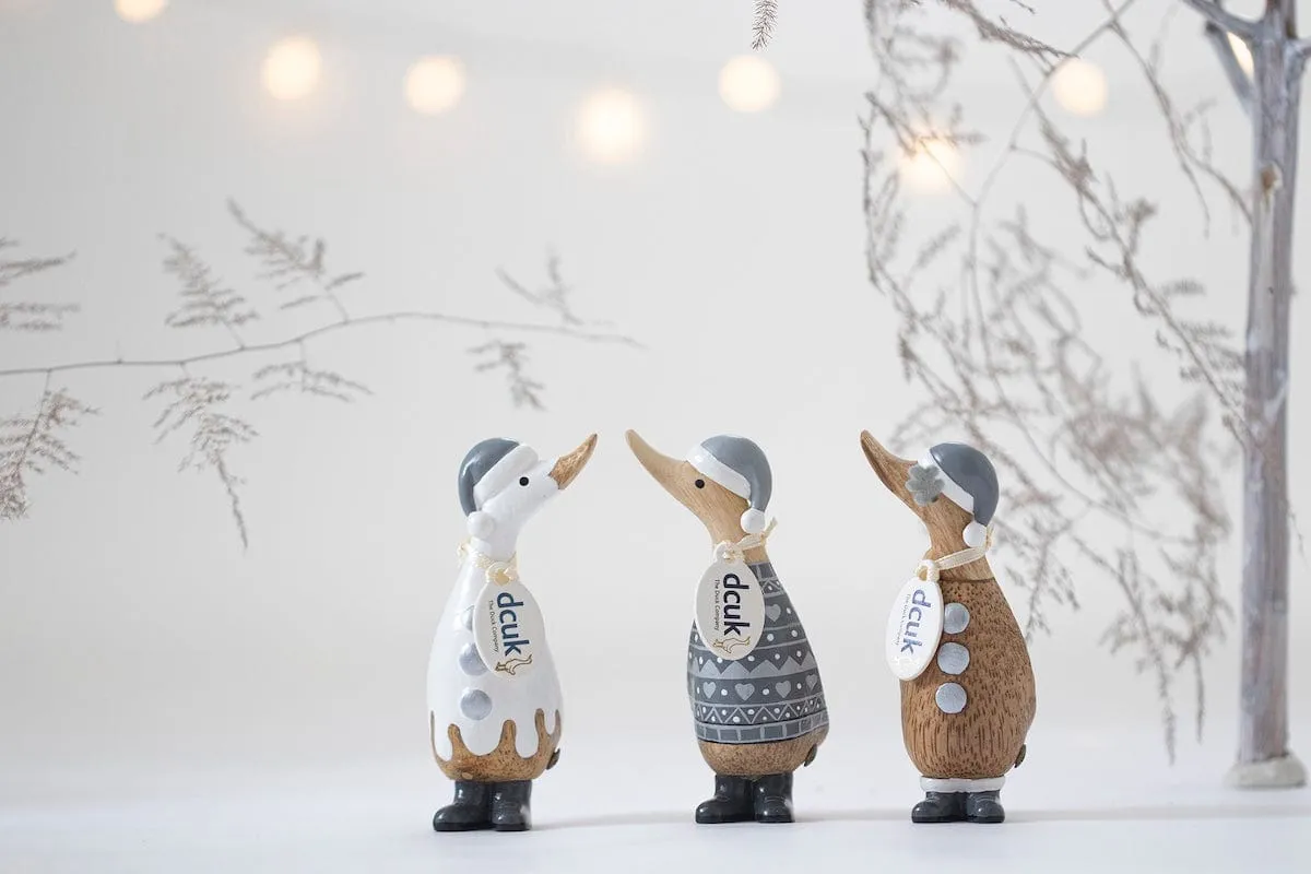 Alpine Dinky Wooden Christmas Ducks in Gift Boxes - Choice of Design