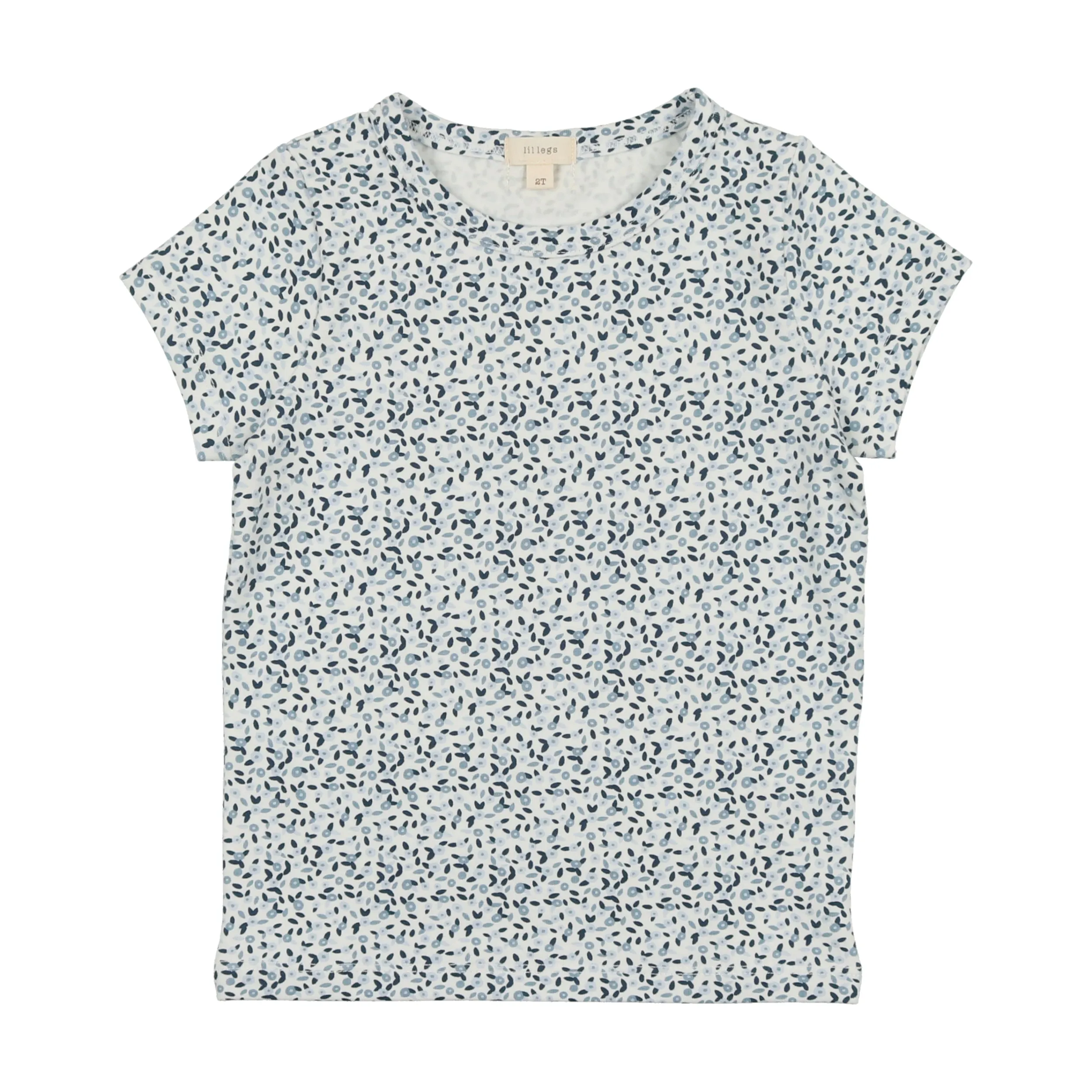 Analogie By Lil Legs Short Sleeve Tee Blue Floral