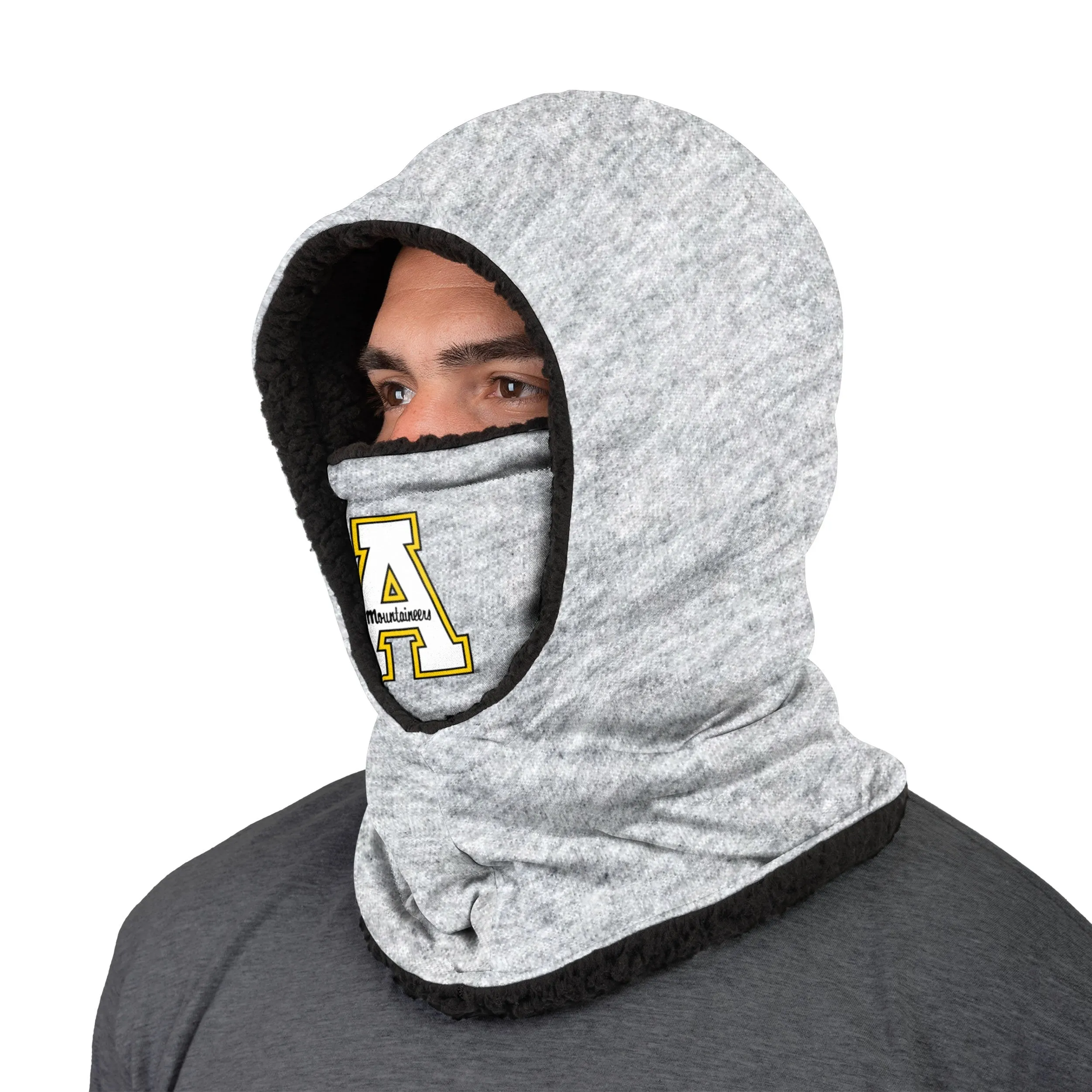 Appalachian State Mountaineers NCAA Heather Grey Big Logo Hooded Gaiter