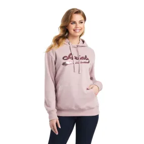 Ariat® Ladies R.E.A.L™ Sequin Logo Nostalgia Rose Heather Hoodie 10042236