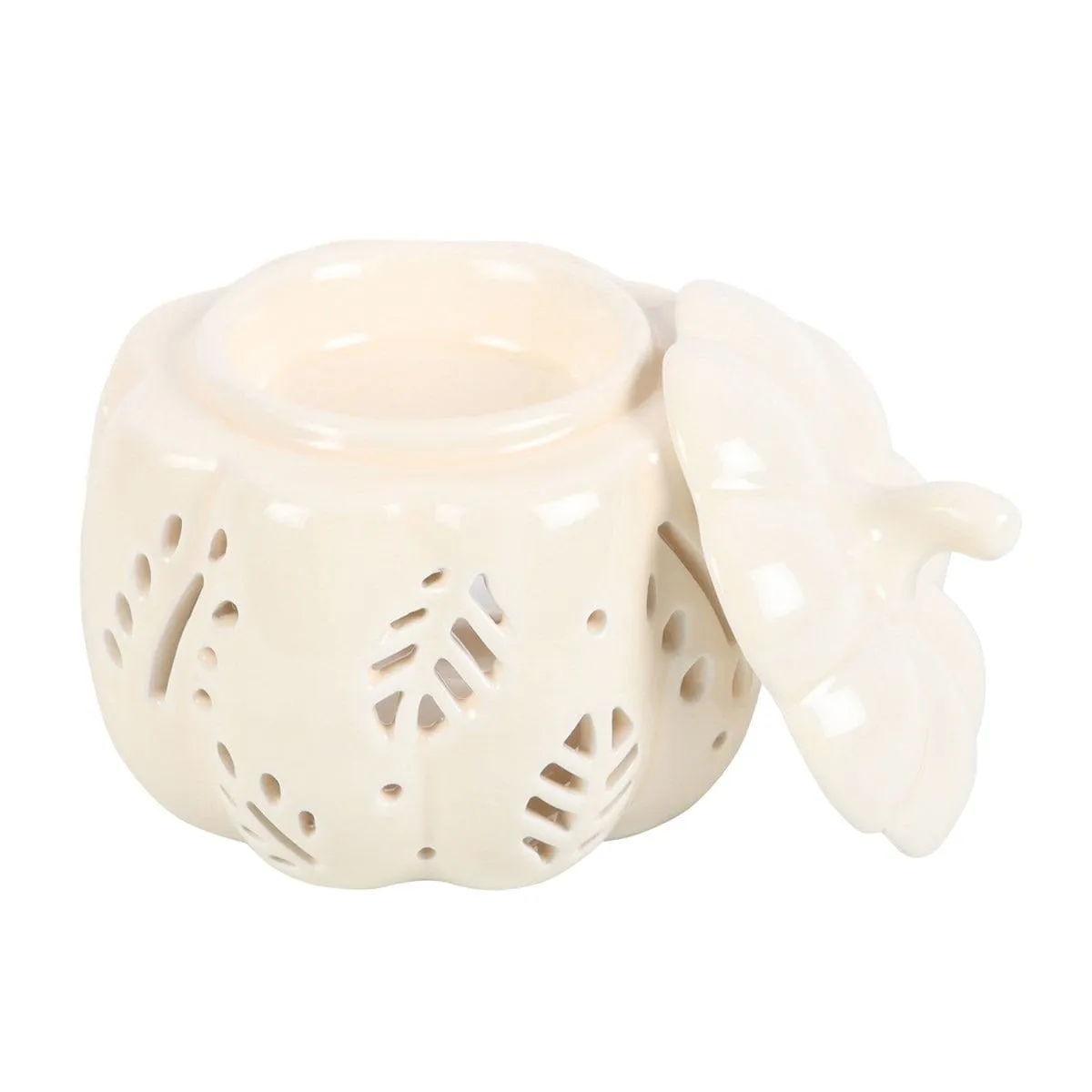 Autumnal Cream Pumpkin Oil Burner and Tea Light Holder