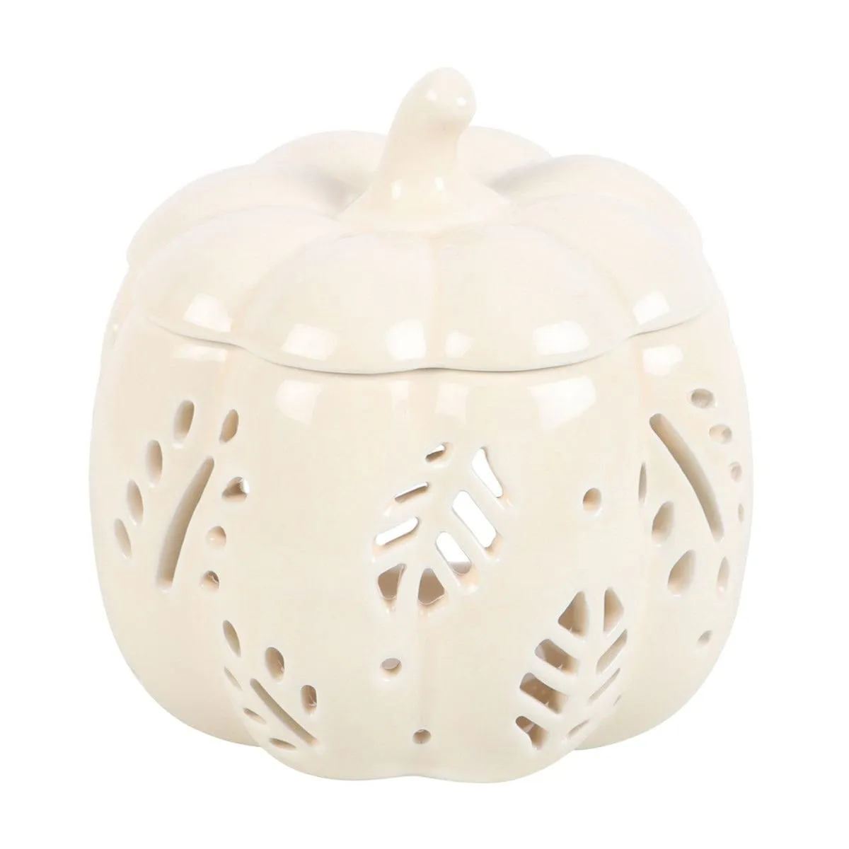 Autumnal Cream Pumpkin Oil Burner and Tea Light Holder