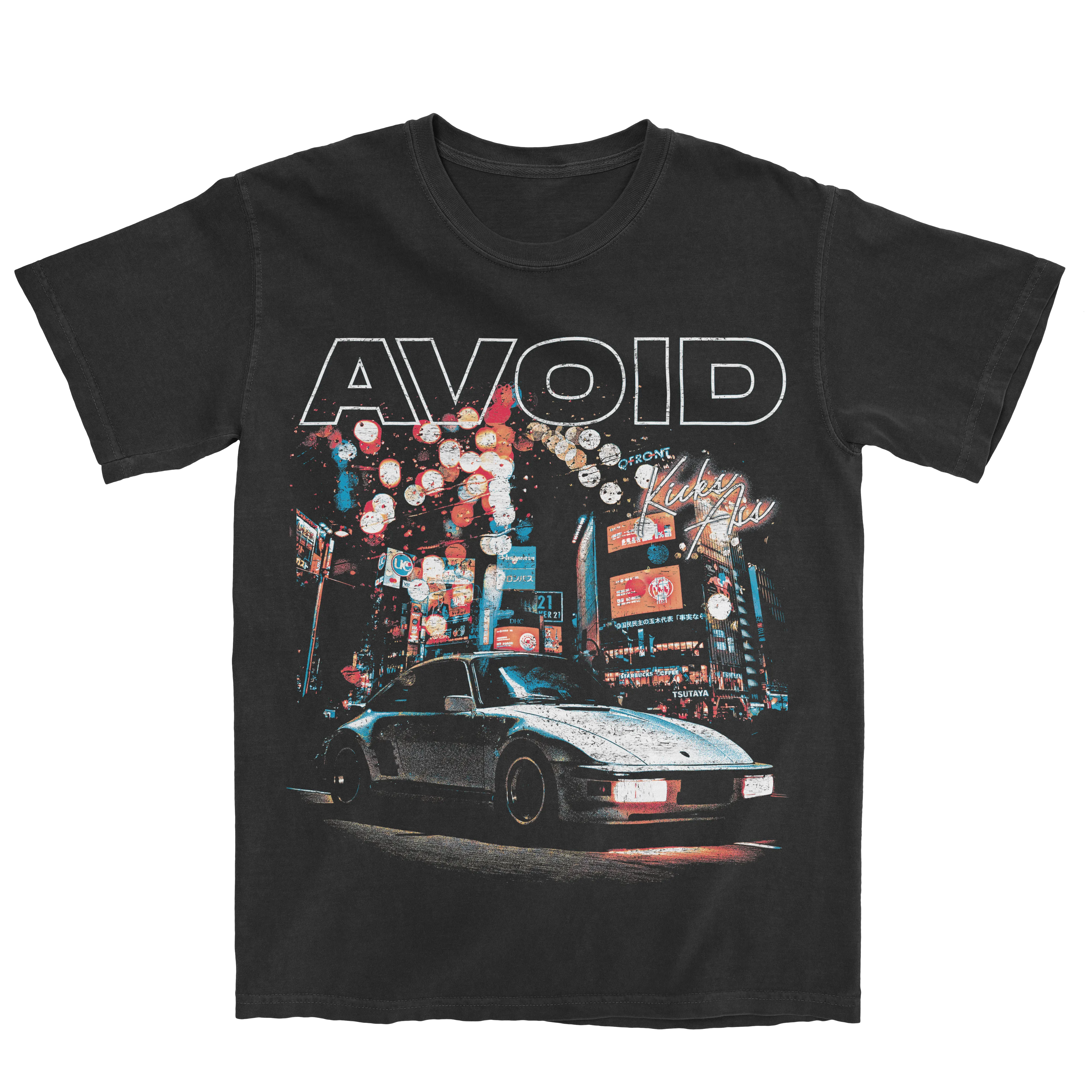 AVOID - Car Black Tee