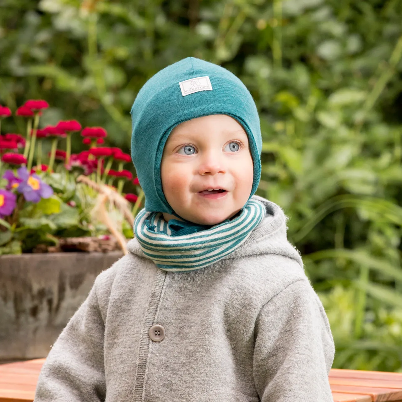 Baby Hat - Double Layer Organic Wool Silk - Radler (6m-6y ) *Last One!