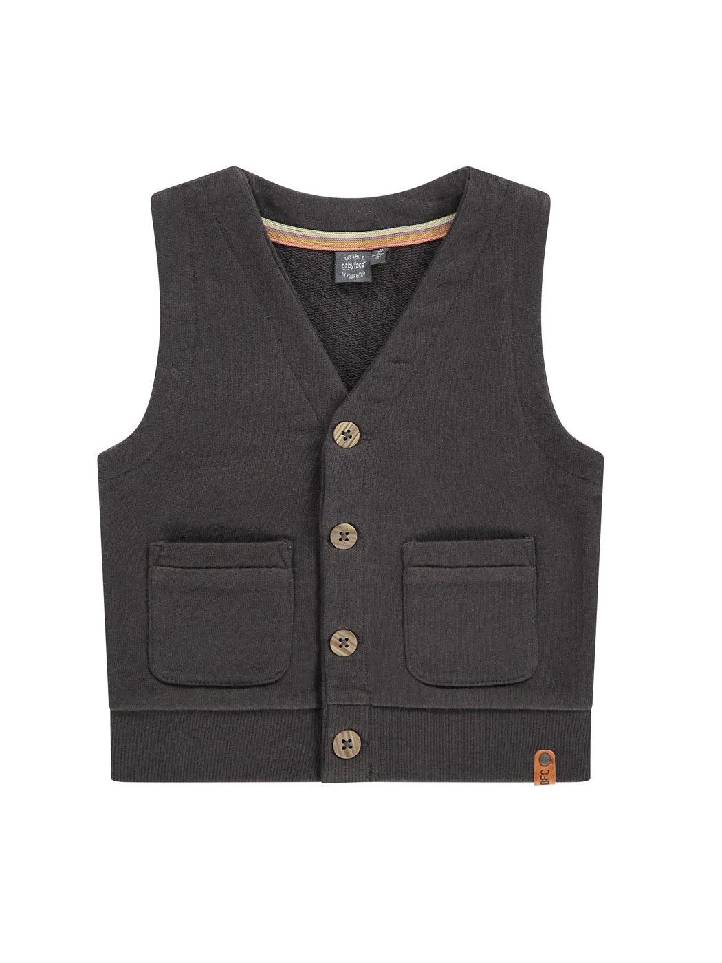 Babyface - Boys sweatshirt cardigan-vest - BBE23607498 Grey