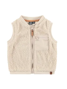 Babyface - Boys teddy Sleeveless Cardigan-vest - BBE234407463 Beige