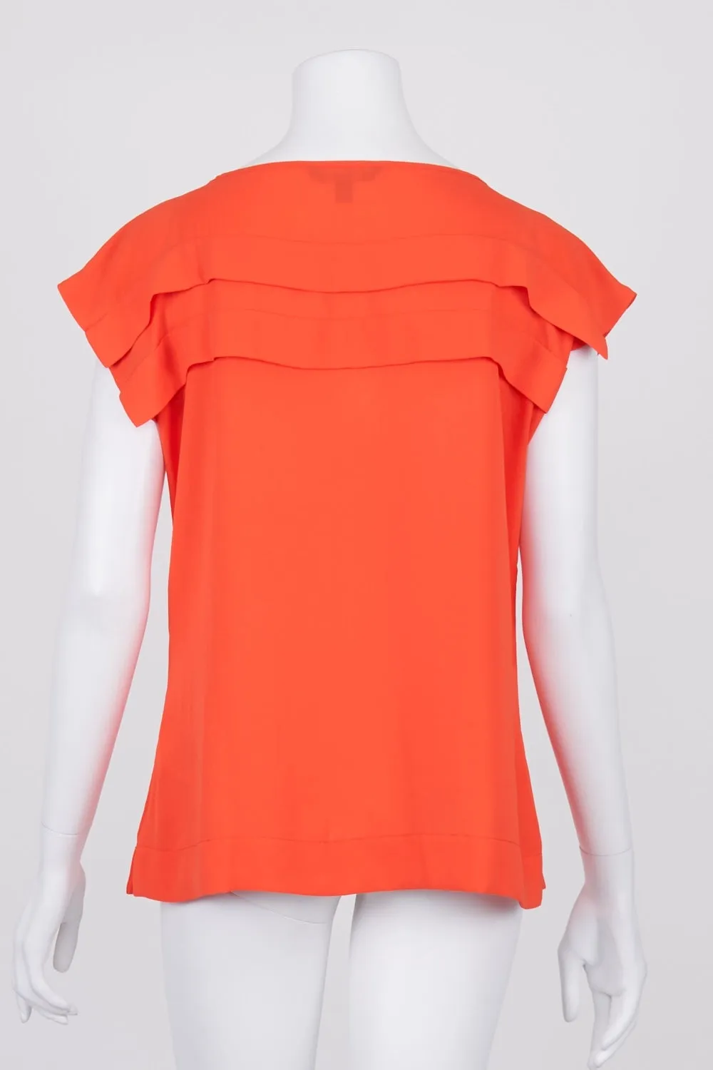 Banana Republic Orange Layered Top S