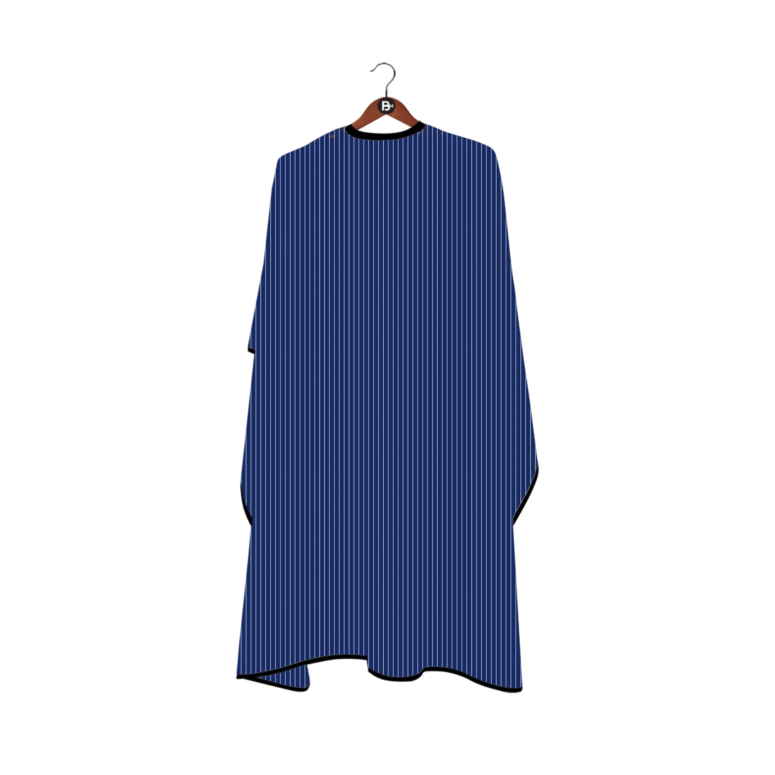 Barber Mood Blue W/ White Pinstripes Cape