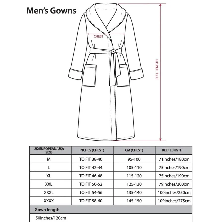 Baron Navy Men's Dressing Gown