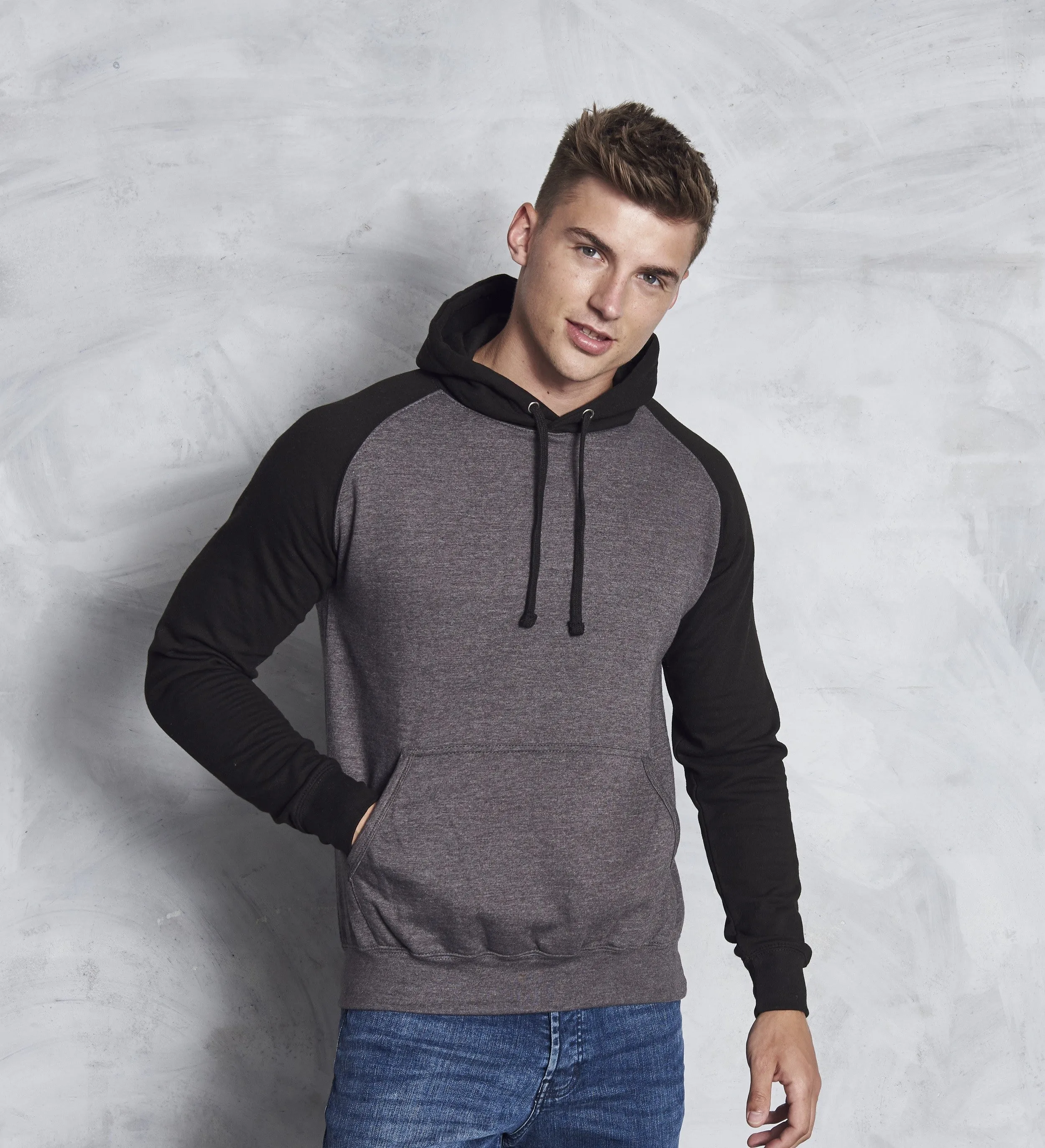 Baseball Hoodie | HEATHER GREY/JET BLACK