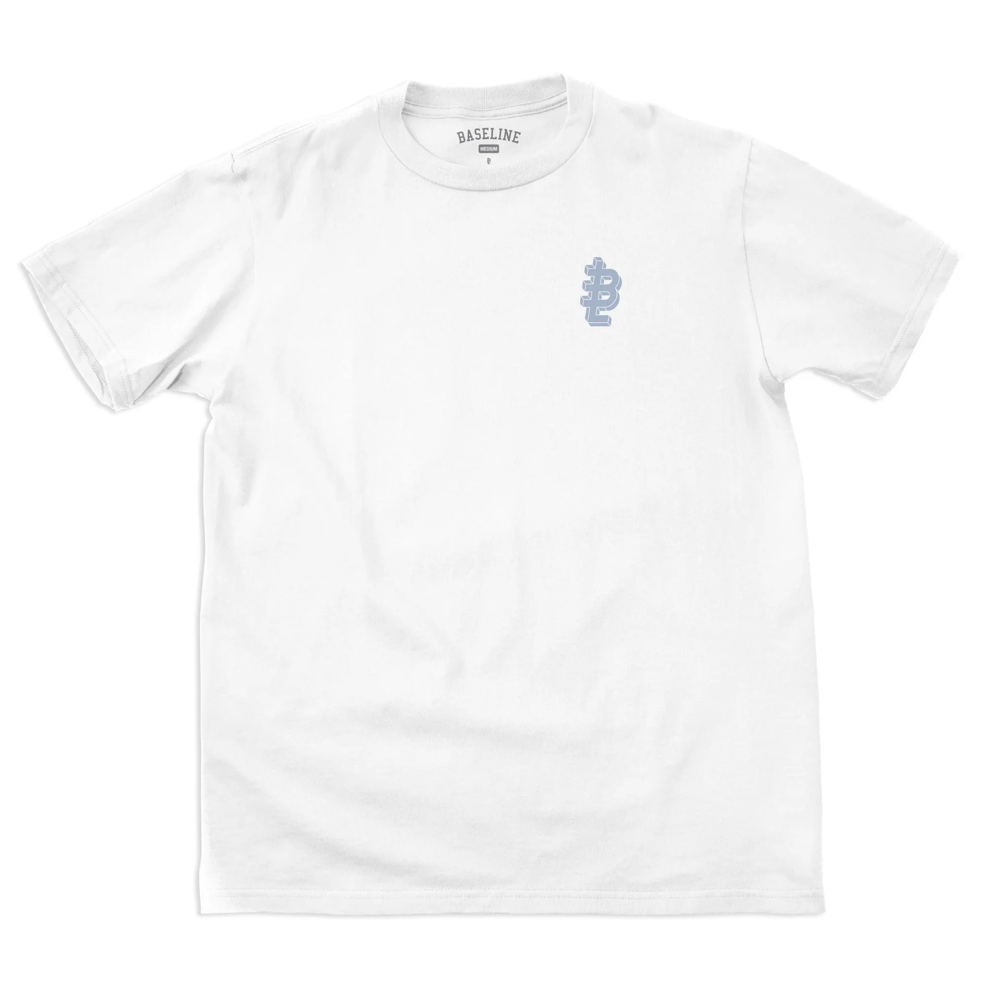 Baseline - 3D Logo Tee (White/Dusty Blue)