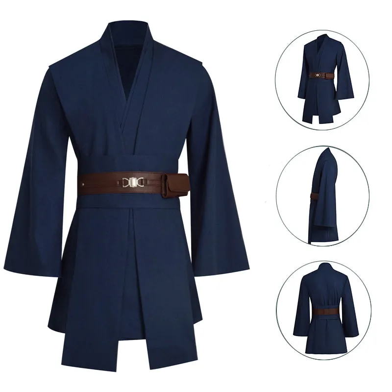 Becostume Star Wars Jedi Cosplay Costume Jedi Blue Robe Suit