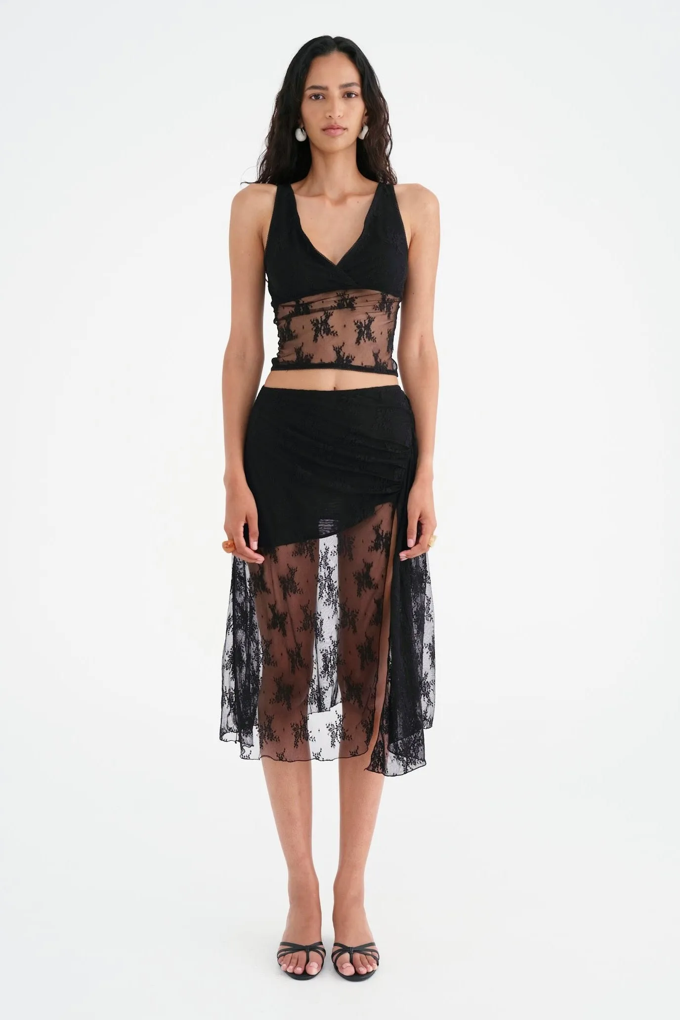 Benni Margot Lace Tank Top - Black