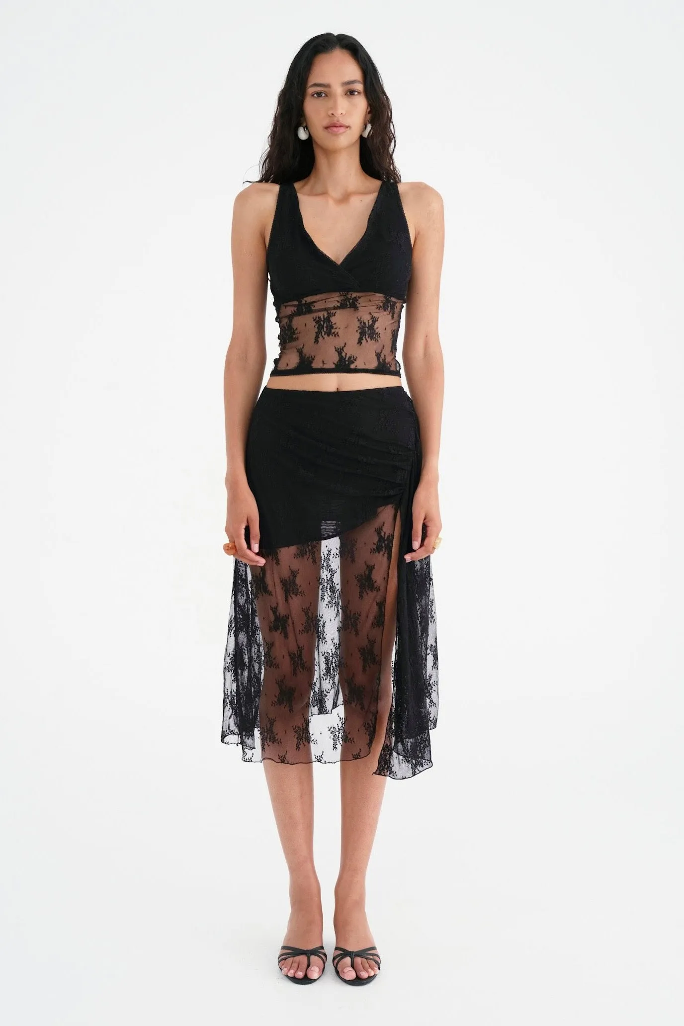 Benni Margot Lace Tank Top - Black