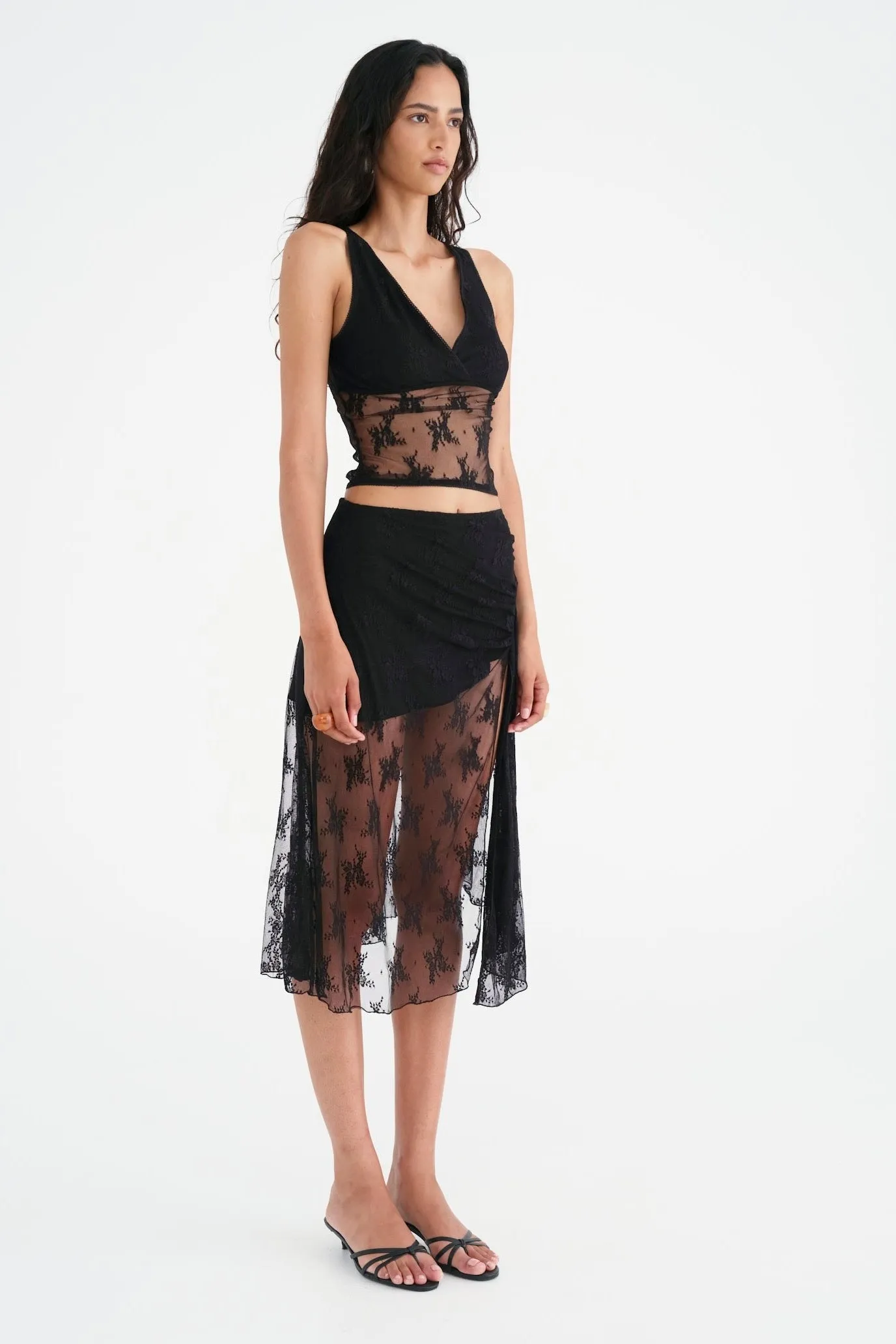 Benni Margot Lace Tank Top - Black