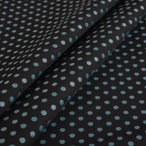 Black Polka Dot Jacquard Fabric 3681