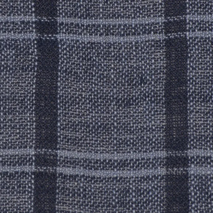 Blue Check Linen Open Weave 73