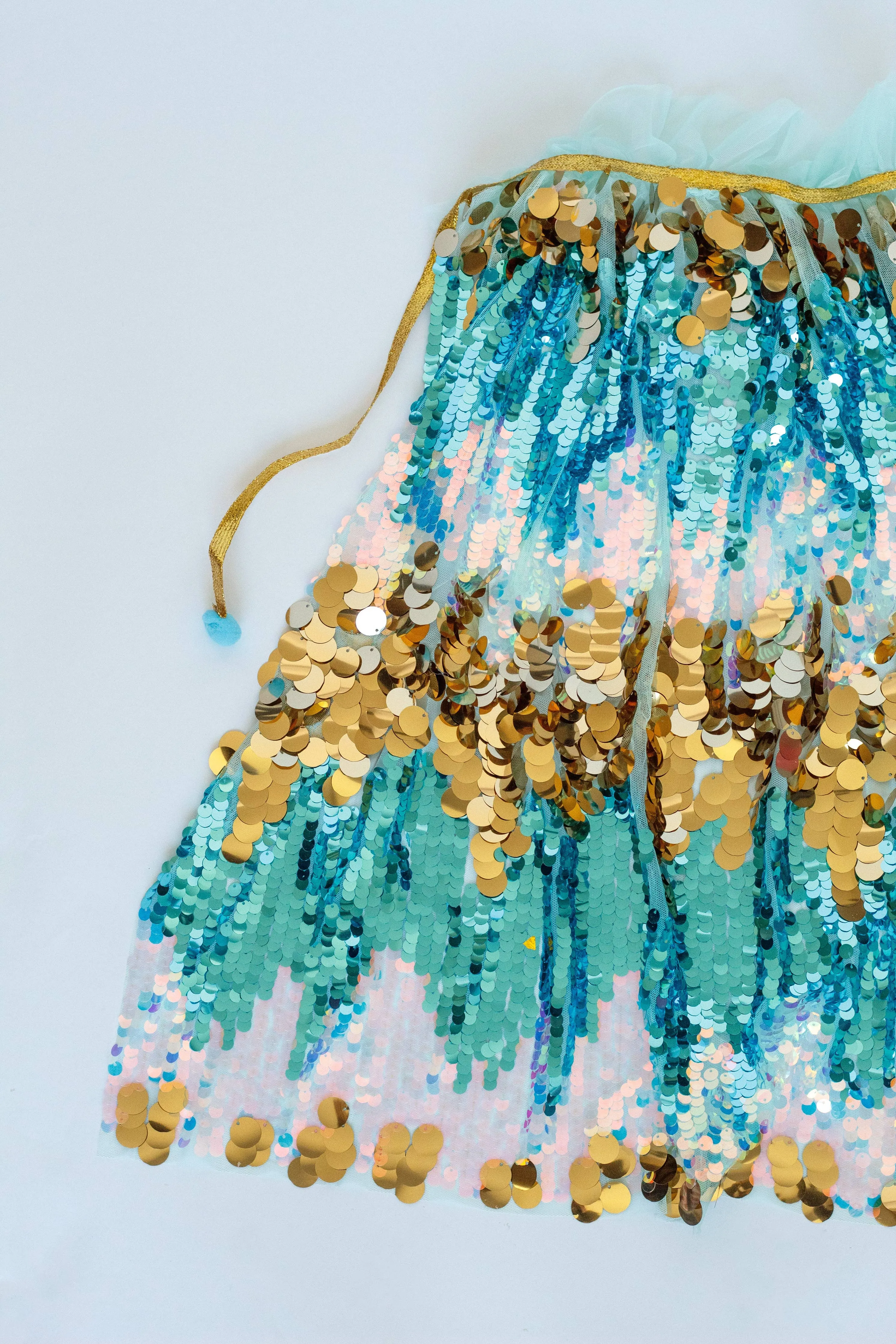 Blue Fancy Sequin Cape