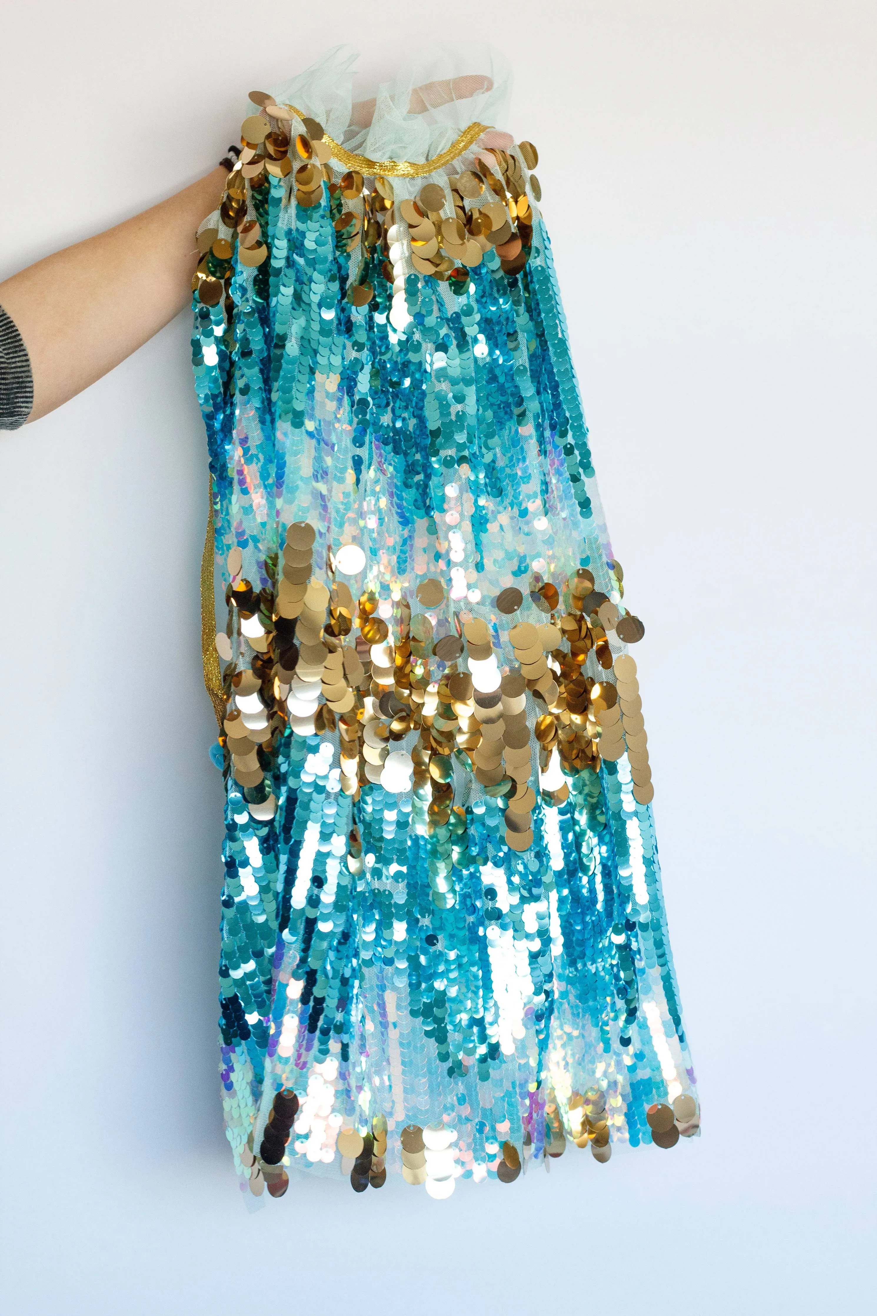 Blue Fancy Sequin Cape