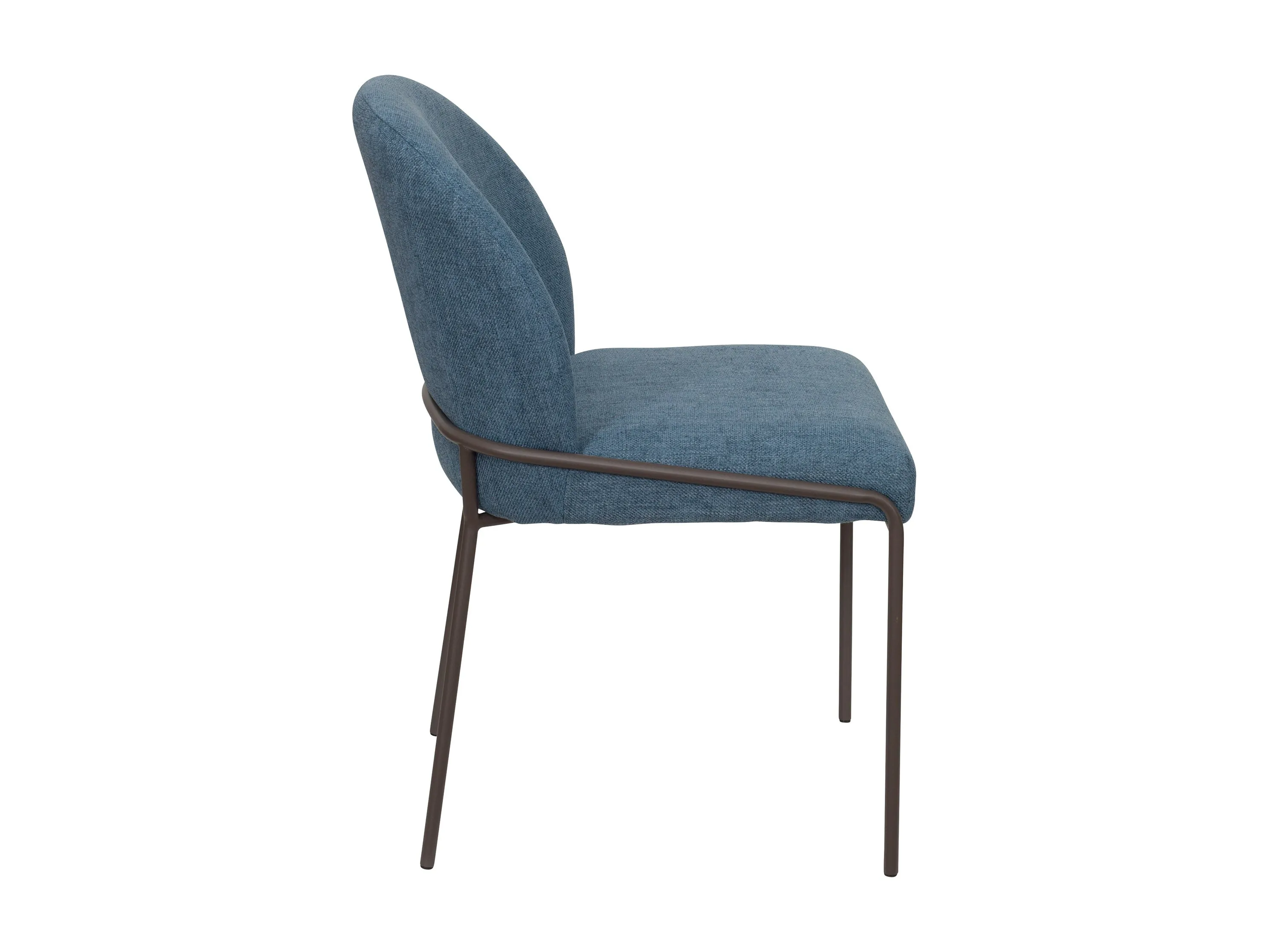 Blue High Back Upholstered Dining Chairs, Set of 2