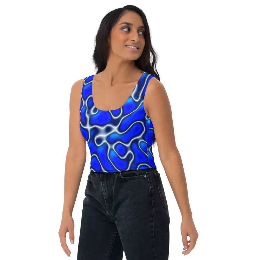 Blue Marble Crop Top