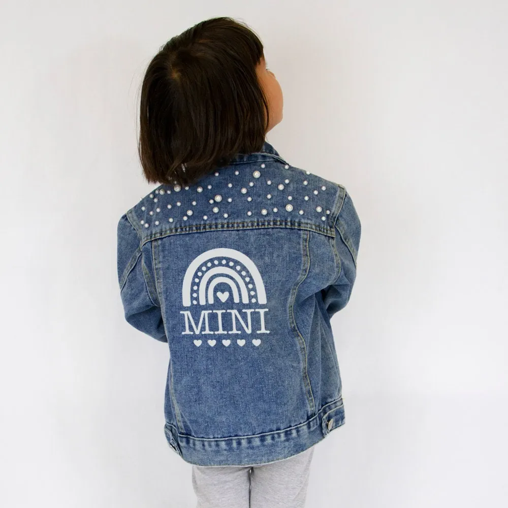 (Blue Pearl) Mama and Mini Denim Jacket