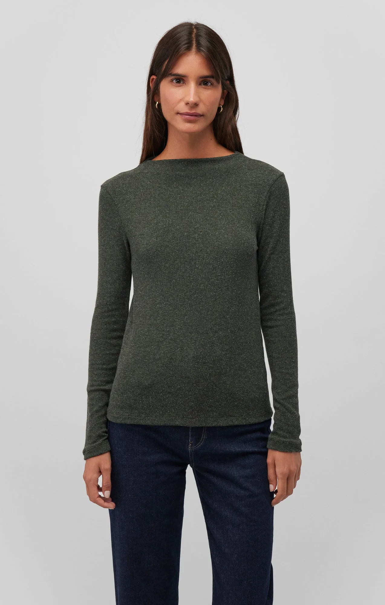 BOAT NECK LONG SLEEVE SHIRT IN CHIMERA