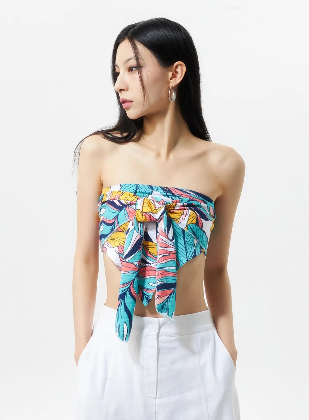 Bow Graphic Tube Top IU326