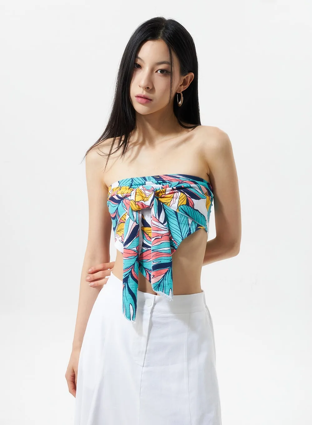 Bow Graphic Tube Top IU326