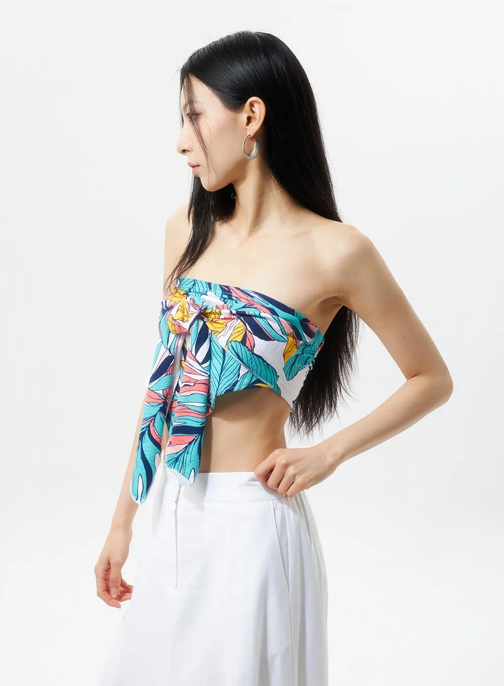 Bow Graphic Tube Top IU326