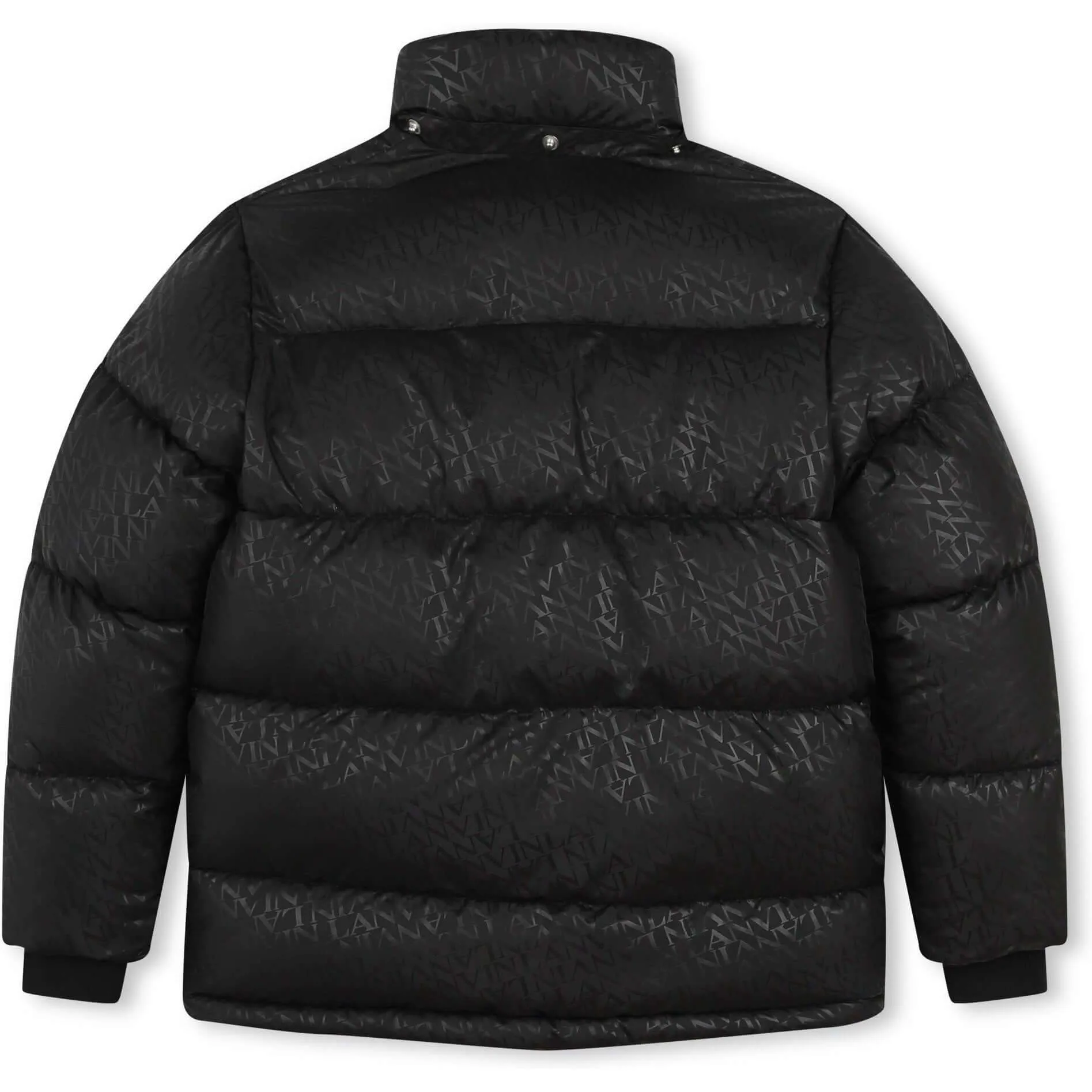 Boys Black Curb Detail Puffer Coat