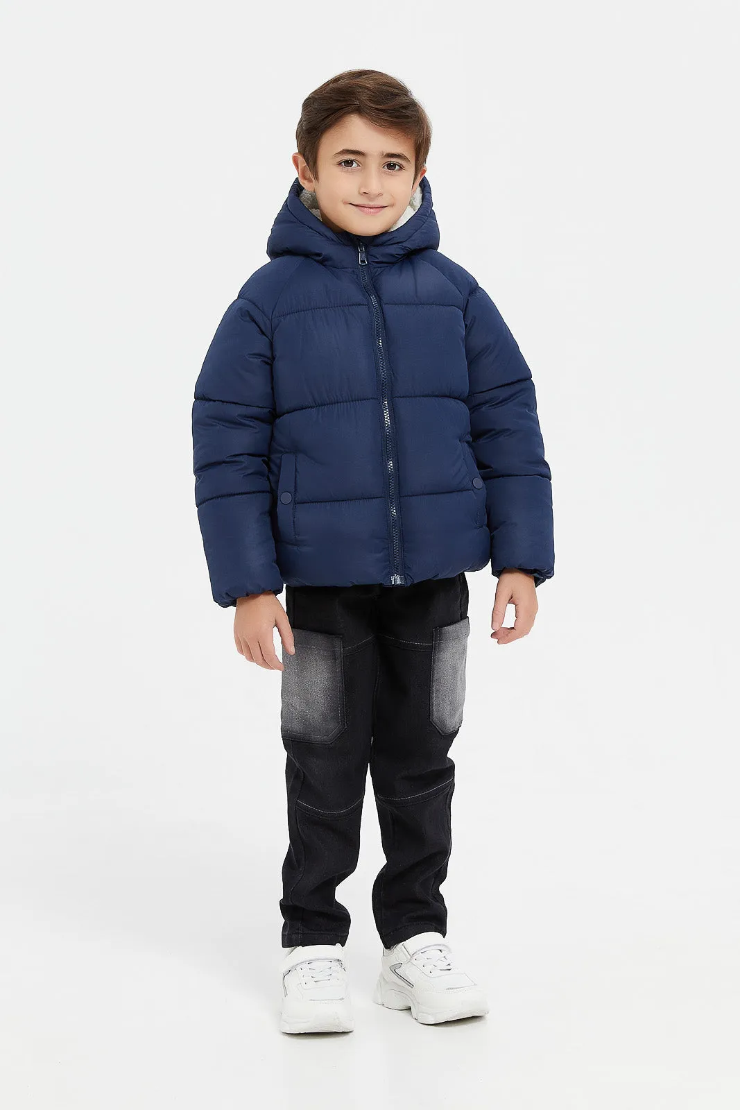 Boys Navy Puffer Jacket