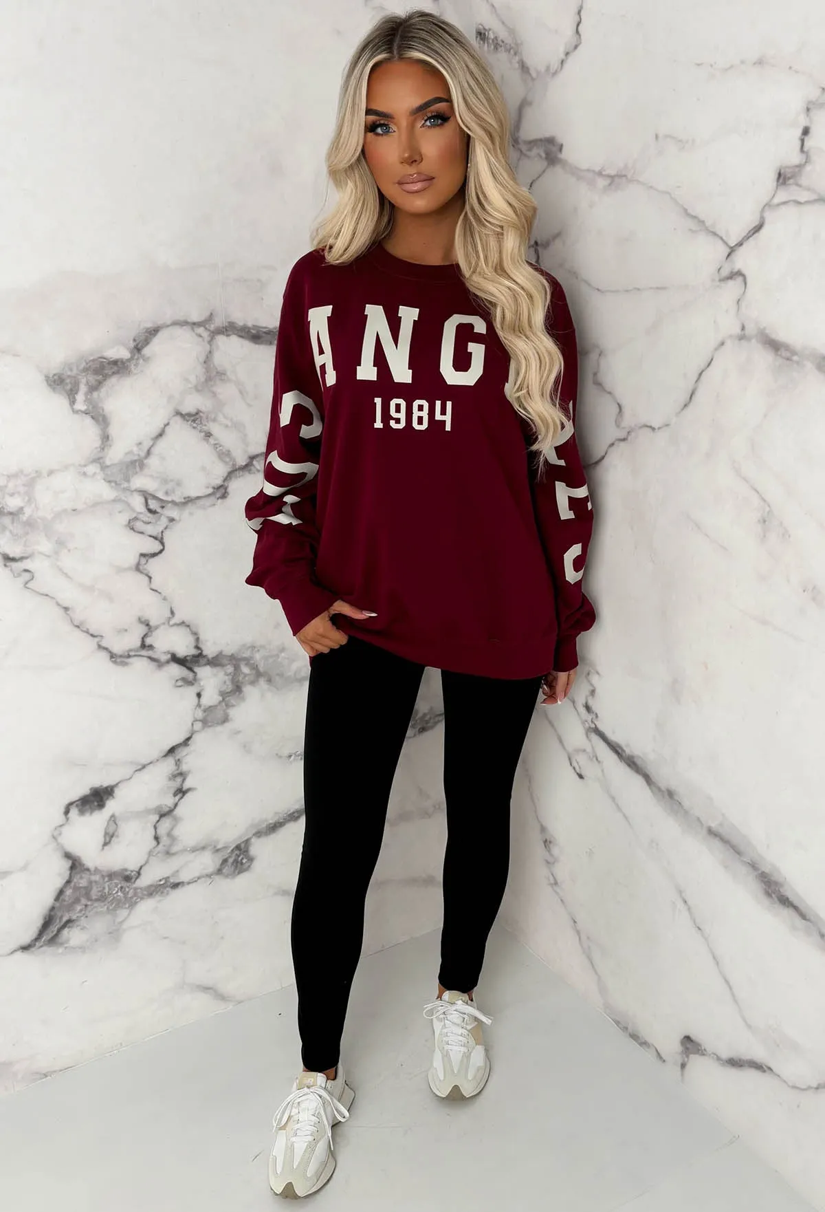 Bree Burgundy Los Angeles Sweatshirt