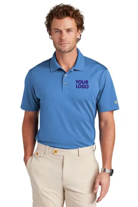 Brooks Brothers Mesh Pique Performance Custom Polos, Charter Blue