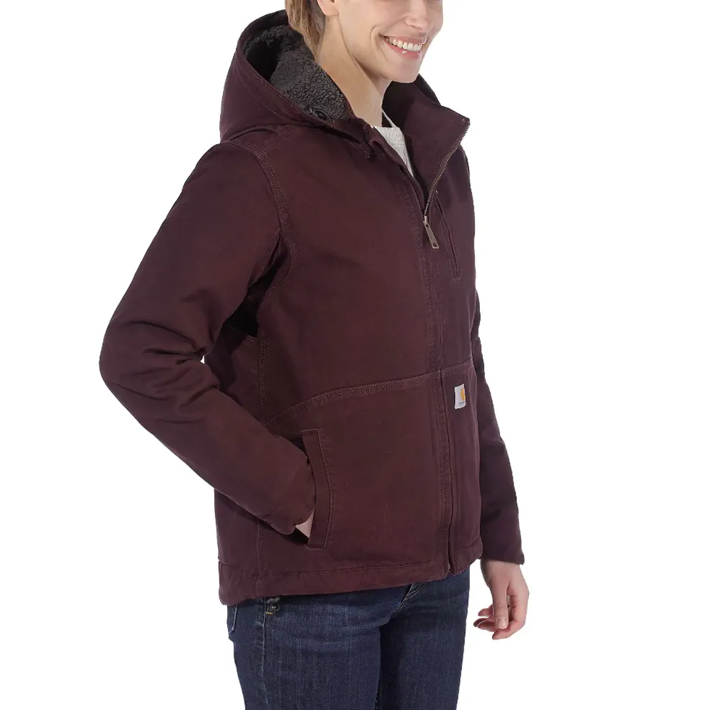 Carhartt 102248 Full Swing Womens Loose Fit Washed Duck Sherpa Lined Jacket Coat