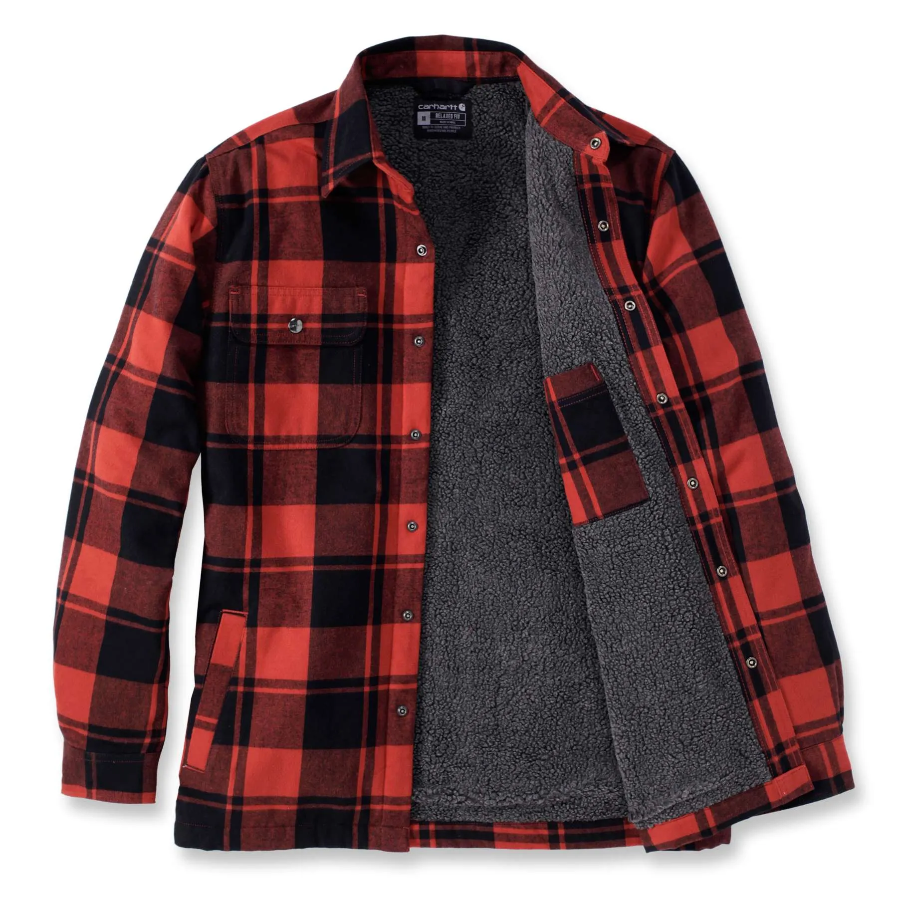 Carhartt Heavyweight Sherpa Lined Plaid Shirt Jacket