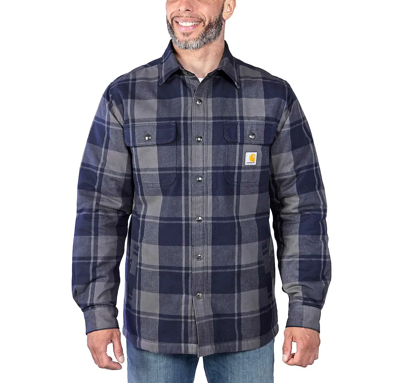 Carhartt Heavyweight Sherpa Lined Plaid Shirt Jacket