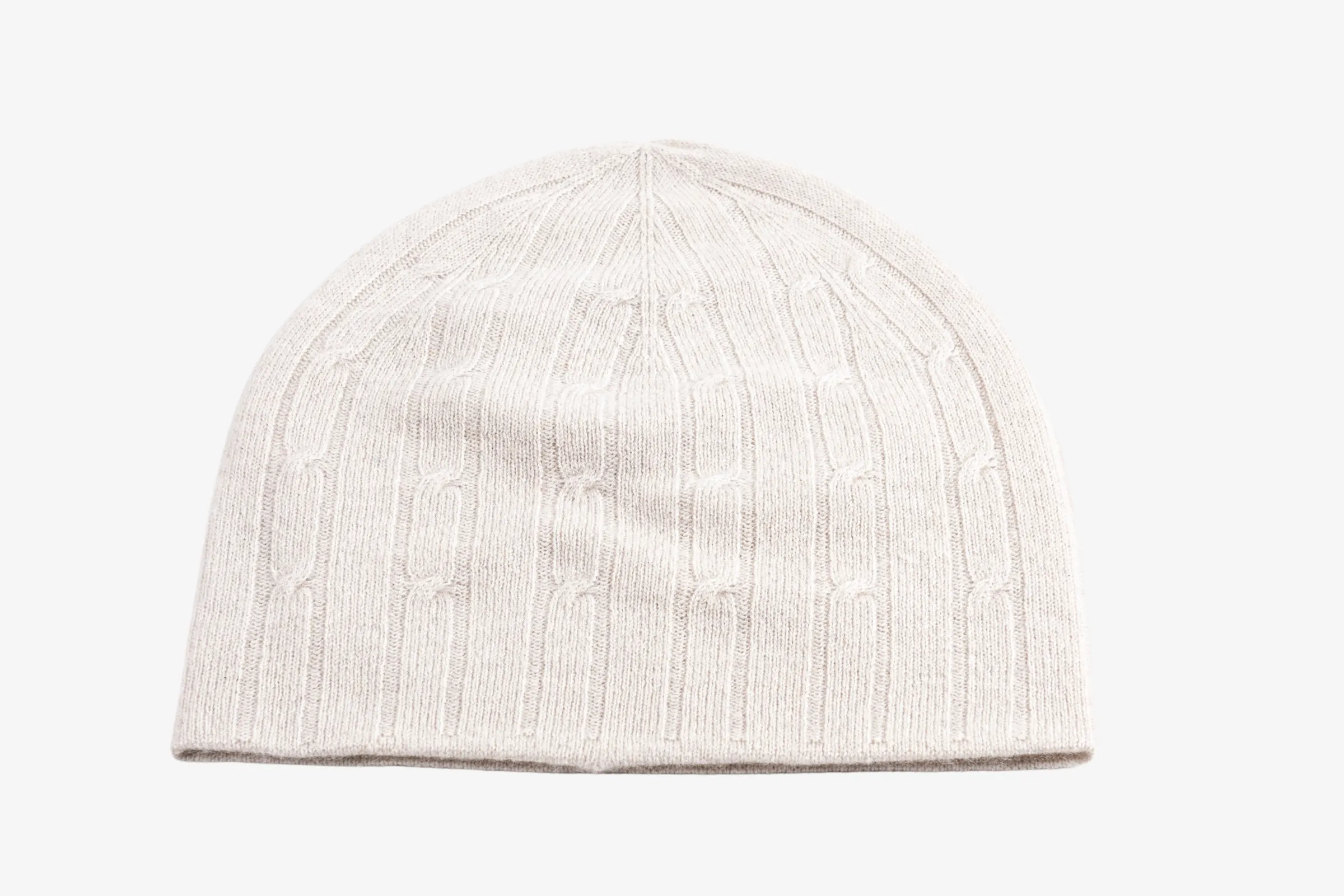 Cashmere Reverse Knit Cable Cap