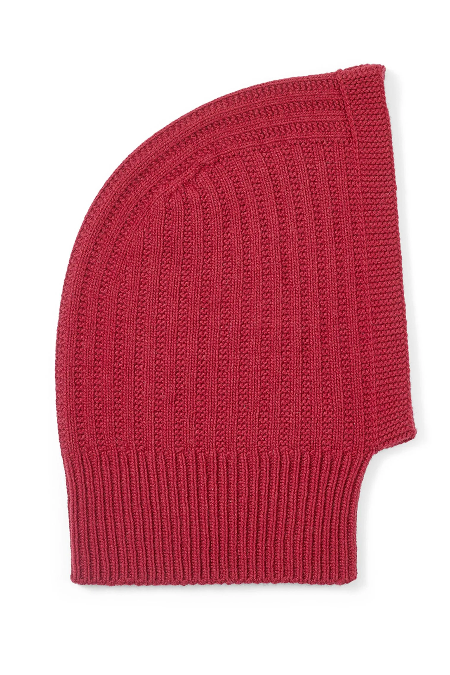 Cashmere Ribbed Red Hood