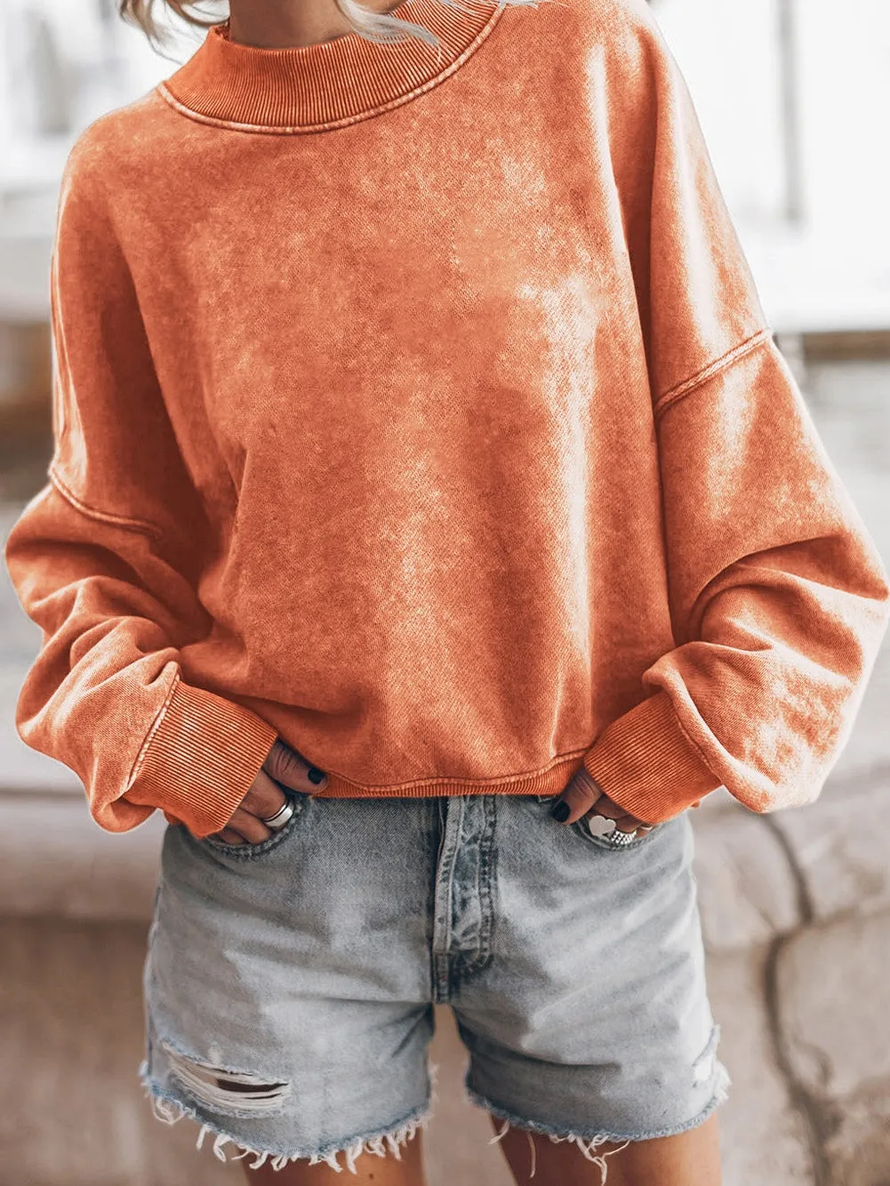 Casual Autumnal Suede-Like Hoodie