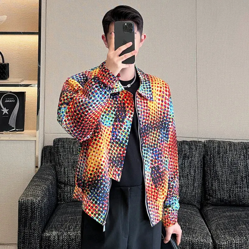 Casual Colorful Polkadot Loose Jacket