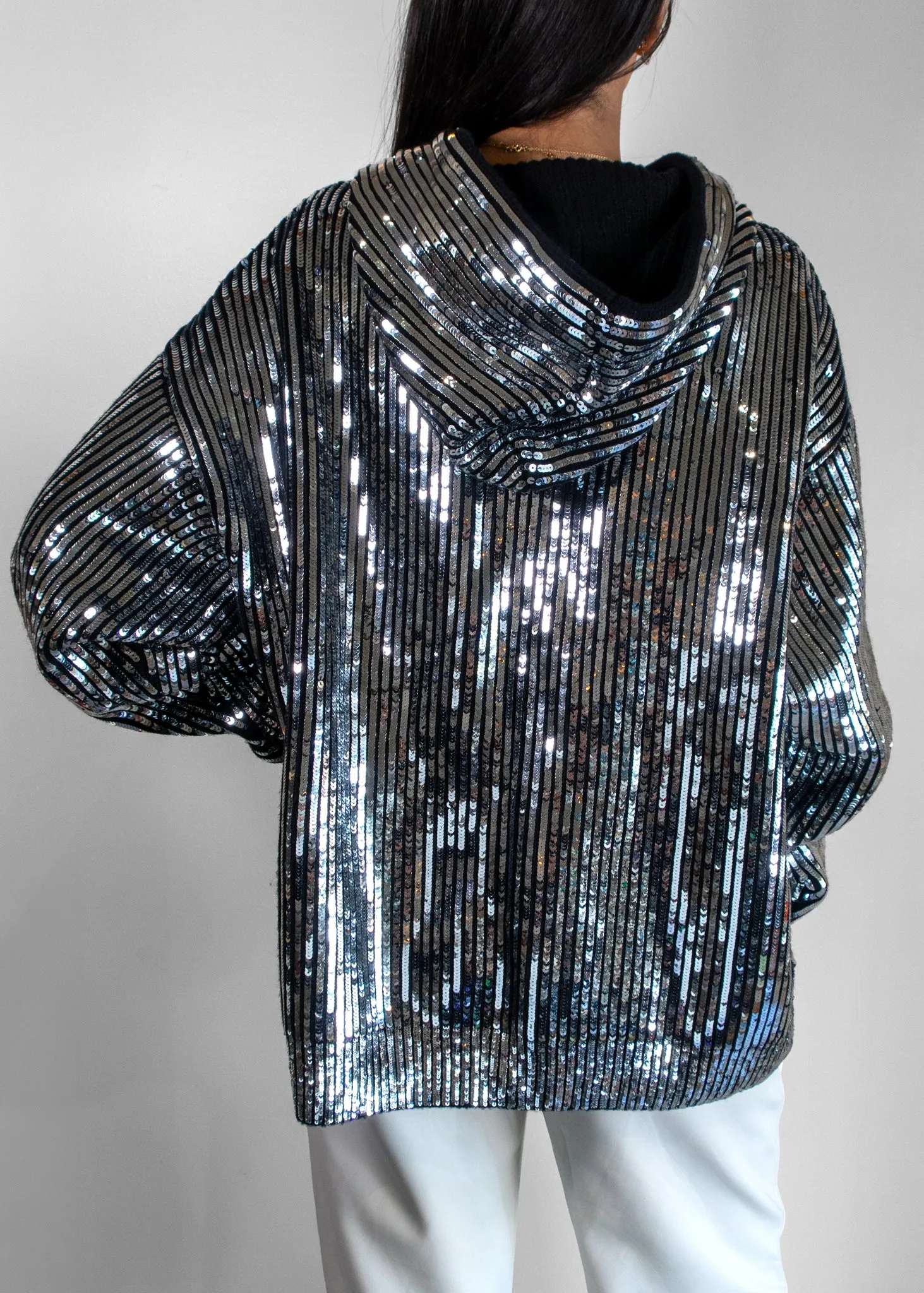 Celine Sequined Wool Hoodie